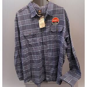 Dickies Long Sleeve Flannel With Flex Fabric Plus Moisture Wicking Size XL NWT